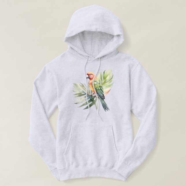Sudadera Ropa de loro Hooed (Diseño del anverso)