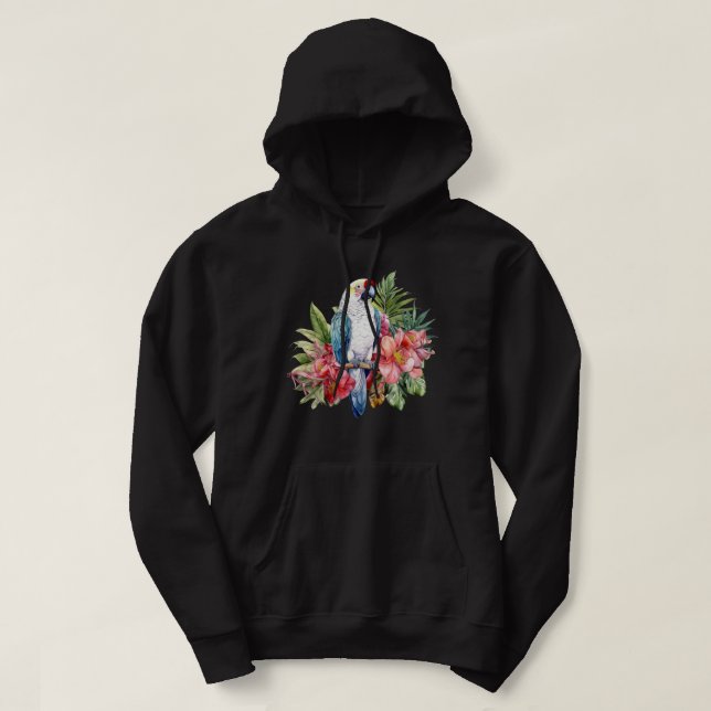 Sudadera Ropa de loro Hooed (Diseño del anverso)