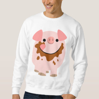 Sudadera Ropa de los hombres del cerdo del dibujo animado