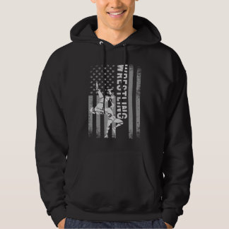Sudadera Ropa de lucha libre retroamericana con bandera de