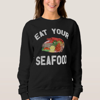 Sudadera Ropa de Mariscos Increíble Diseño de Mariscos