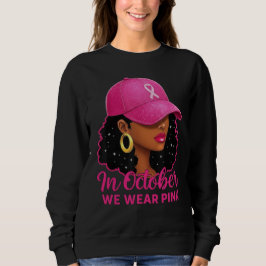 Sudadera Ropa de mujer para octubre con lazo rosa