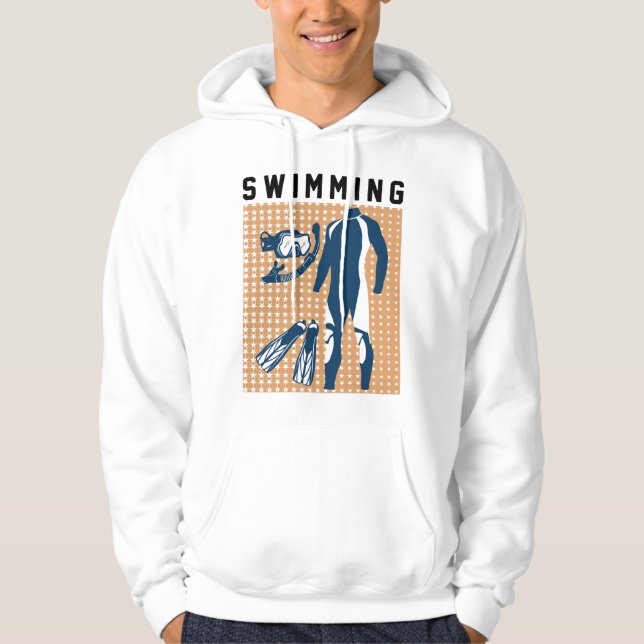 Sudadera Ropa de natación y gafas (Anverso)