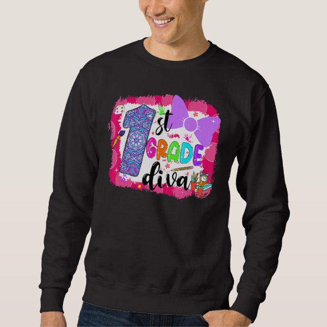 Sudadera Ropa de niña de diva de primer grado para el prime (Anverso)