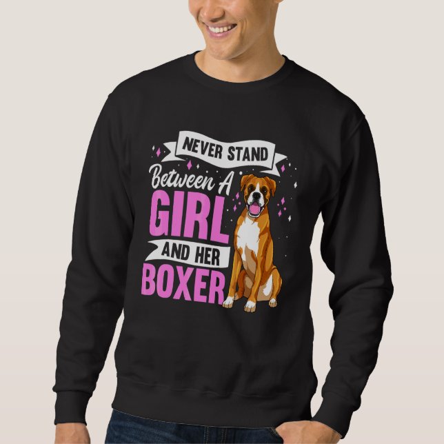 Sudadera Ropa De Perro Boxer Para Mujeres (Anverso)