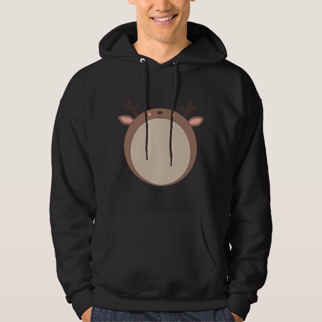Sudadera Ropa esférica de animales divertidos de ciervos re (Anverso)