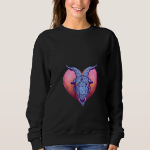 Sudadera Ropa gótica de cabra de mujeres Pentagrama Sata