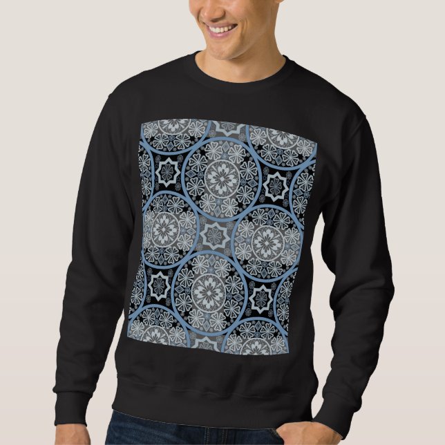 Sudadera Ropa Romántica: Impresión Abstracta Brillante. (Anverso)