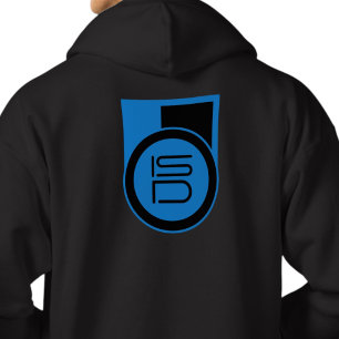 Sudadera Ropa urbana con logo azul negro para hombres ISD 