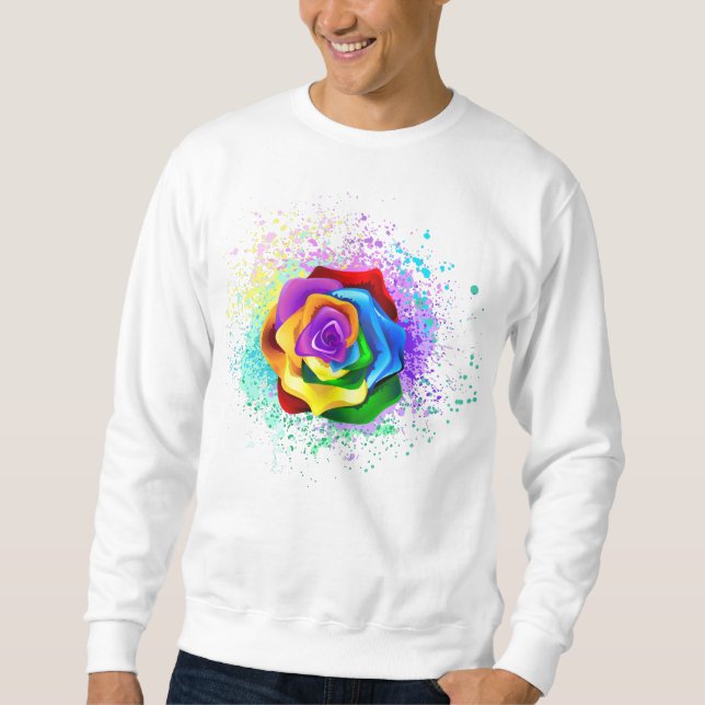 Sudadera Rosa arcoiris colorido (Anverso)