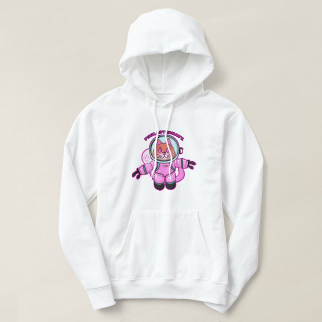Sudadera rosa, astronauta. [Hombre] (Diseño del anverso)