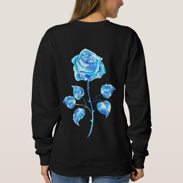 Sudadera Rosa azul en llamas (Reverso)