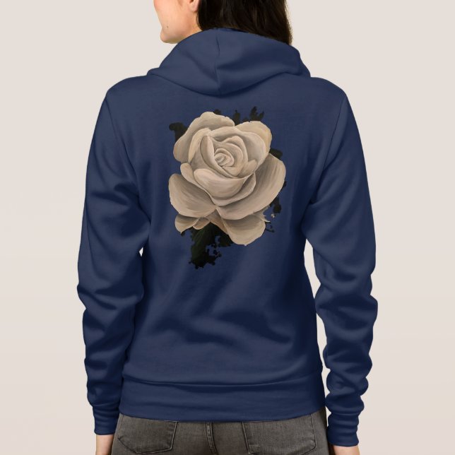 Sudadera Rosa blanca (Reverso)
