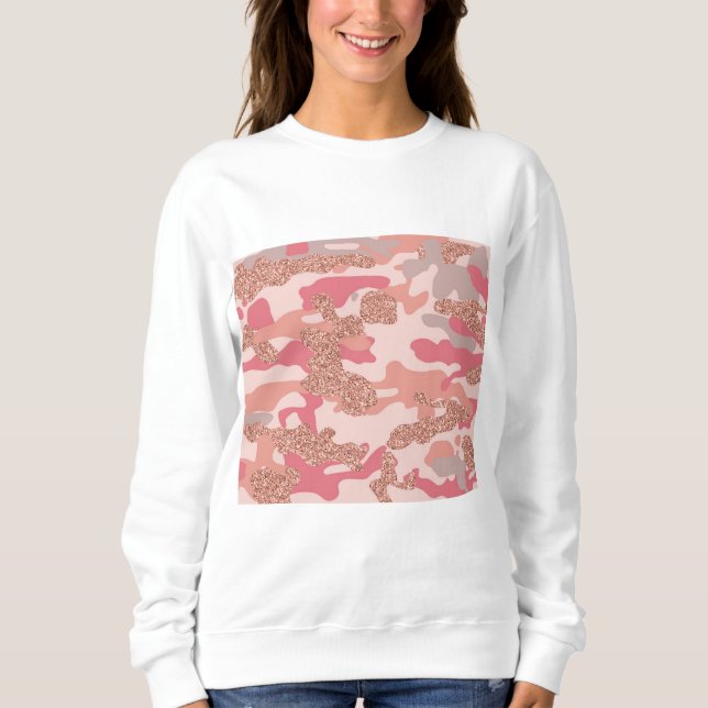Sudadera Rosa de camuflaje Oro Rubor Modelo de ejército de  (Anverso)