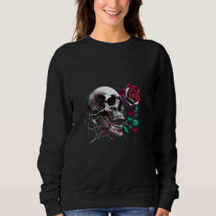 Sudadera Rosa de graffiti Skull - Edgy Vector Art