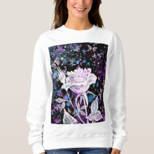 Sudadera Rosa de invierno y mariposas - Hermosa -
