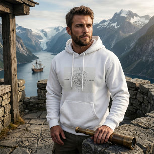 Sudadera Rosa de los vientos de brújula náutica de descubri