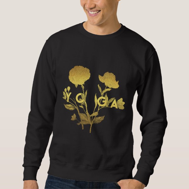 Sudadera Rosa de oro del yoga (Anverso)