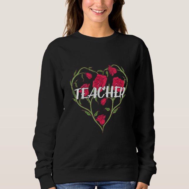 Sudadera Rosa del corazón del profesor (Anverso)