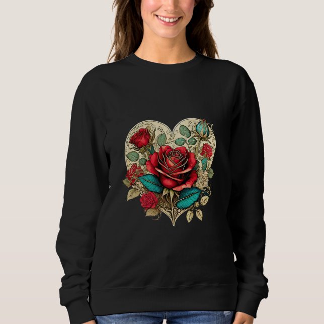 Sudadera Rosa del Renacimiento del Día de San Valentín (Anverso)