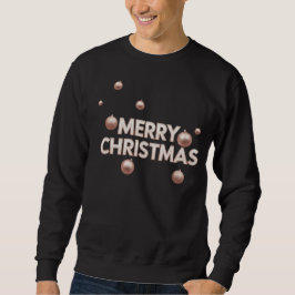 Sudadera Rosa Dorado Feliz Navidad - Diseño Navideño