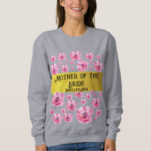 Sudadera Rosa Floral y Madre de la Novia de Oro