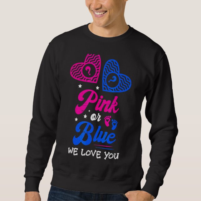 Sudadera Rosa O Azul Te Amamos Ducha Embarazada (Anverso)