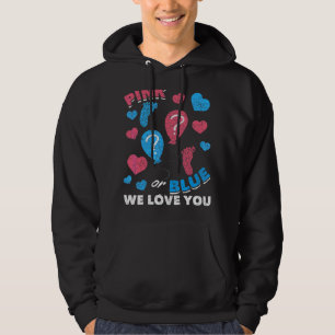 Sudadera Rosa O Azul Te Amamos Fiesta Bebé Revelación De Gé