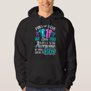 Sudadera Rosa O Azul Te Amamos Género Revelar Equipo Azul B
