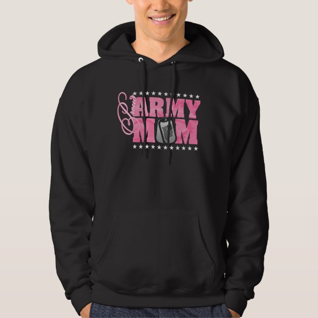 Sudadera Rosa orgulloso Camo de la mamá del ejército (Anverso)