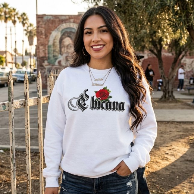 Sudadera  Rosa Roja Chicana (Subido por el creador)