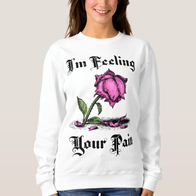 Sudadera Rosa Rosa en Desesperación (Anverso)