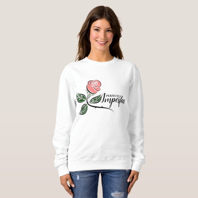 Sudadera Rosa rosa perfectamente imperfecto (Anverso completo)