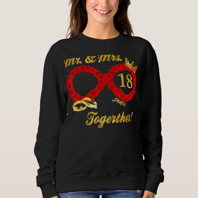 Sudadera Rosa Sr. Sra. Infinite Love Together Casried Coupl (Anverso)