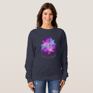 Sudadera Rosas Blancas Con Gotas De Lluvia Tintadas Persona
