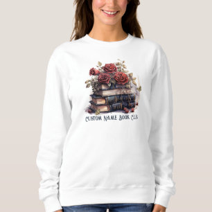 Sudadera Rosas de Amante de Libros, Club de Libro Personali