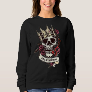 Sudadera Rosas De Calavera Del Rey De Jardinería Para Jardi