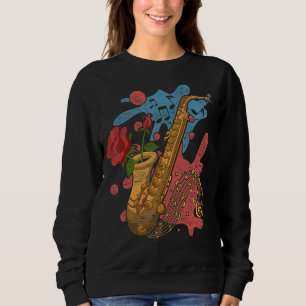 Sudadera Rosas Flower Music Notes Sa