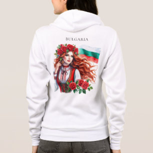 Sudadera Rosas rojas búlgaras de la tradición de la bandera