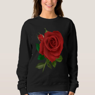 Sudadera Rosas Rojas Únicas Flores Amantes De Flores Rojas 