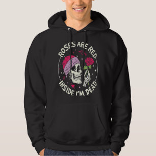 Sudadera Rosas rojos dentro de que estoy muerto esqueleto r
