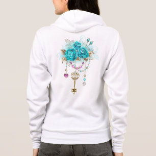 Sudadera Rosas turquesas con llaves