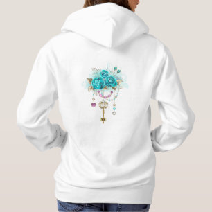 Sudadera Rosas turquesas con llaves