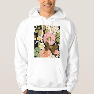 Sudadera Rosas Vintage Peonies: Patrón floral negro