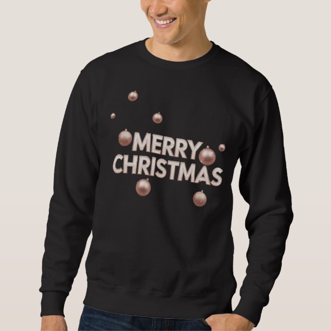 Sudadera Rose Gold Merry Christmas - Holiday Design (Anverso)