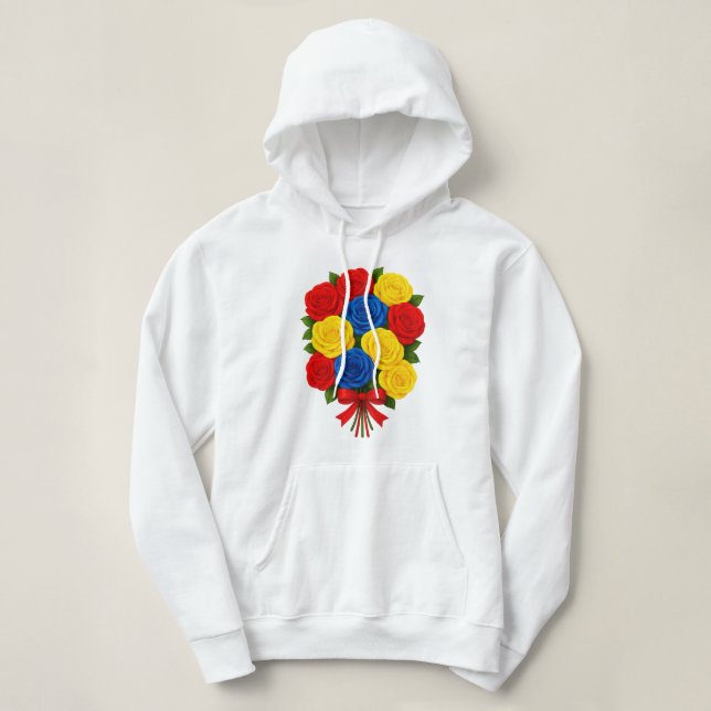 Sudadera Roses Bouquet Women's Hooded Sweatshirt (Diseño del anverso)