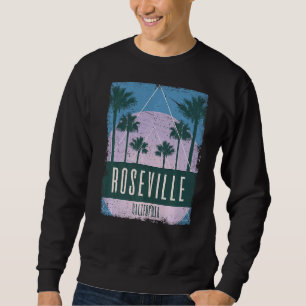 Sudadera Roseville California CA Vaporwave Retro Antiguo 80