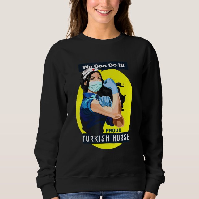 Sudadera Rosie Riveter, trabajadora de primera línea de Tur (Anverso)