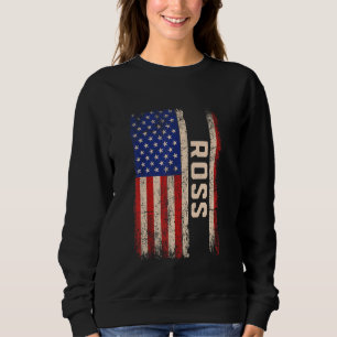 Sudadera Ross Apellido Shirt Ross Nombre Bandera Americana