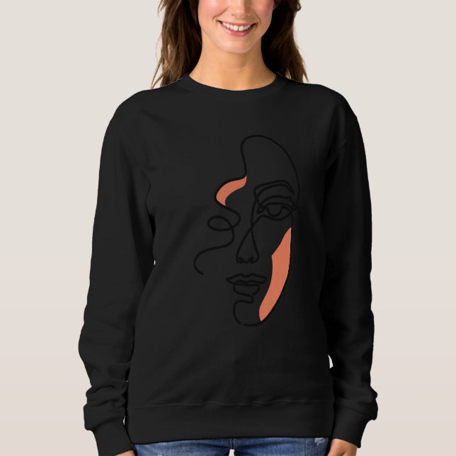 Sudadera Rostro Femenino Abstracto (Anverso)